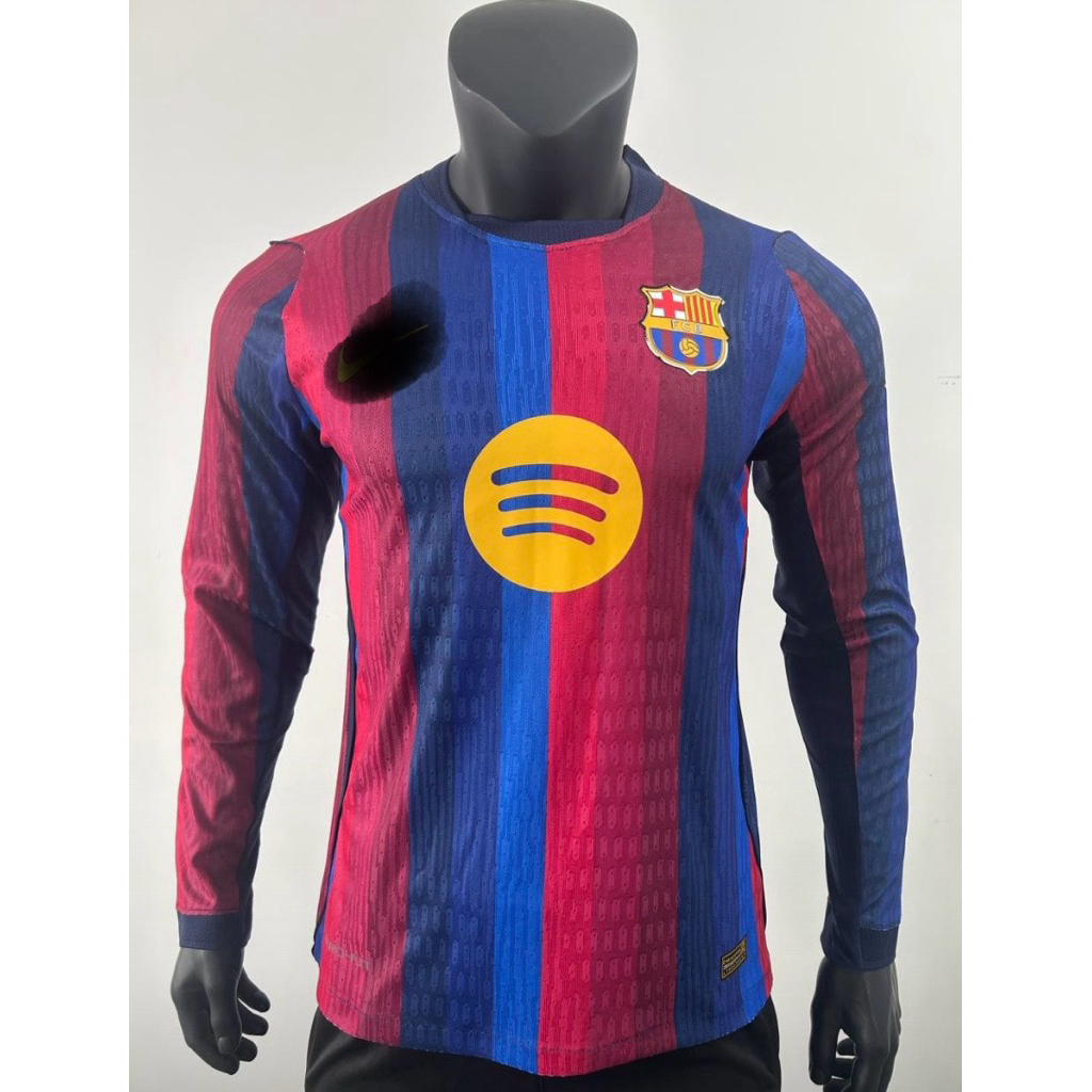 Jersey Kaos Baju Bola Barca Barce Barka Barcelona Home Away 3rd Third Red merah Longsleeve Long Slee