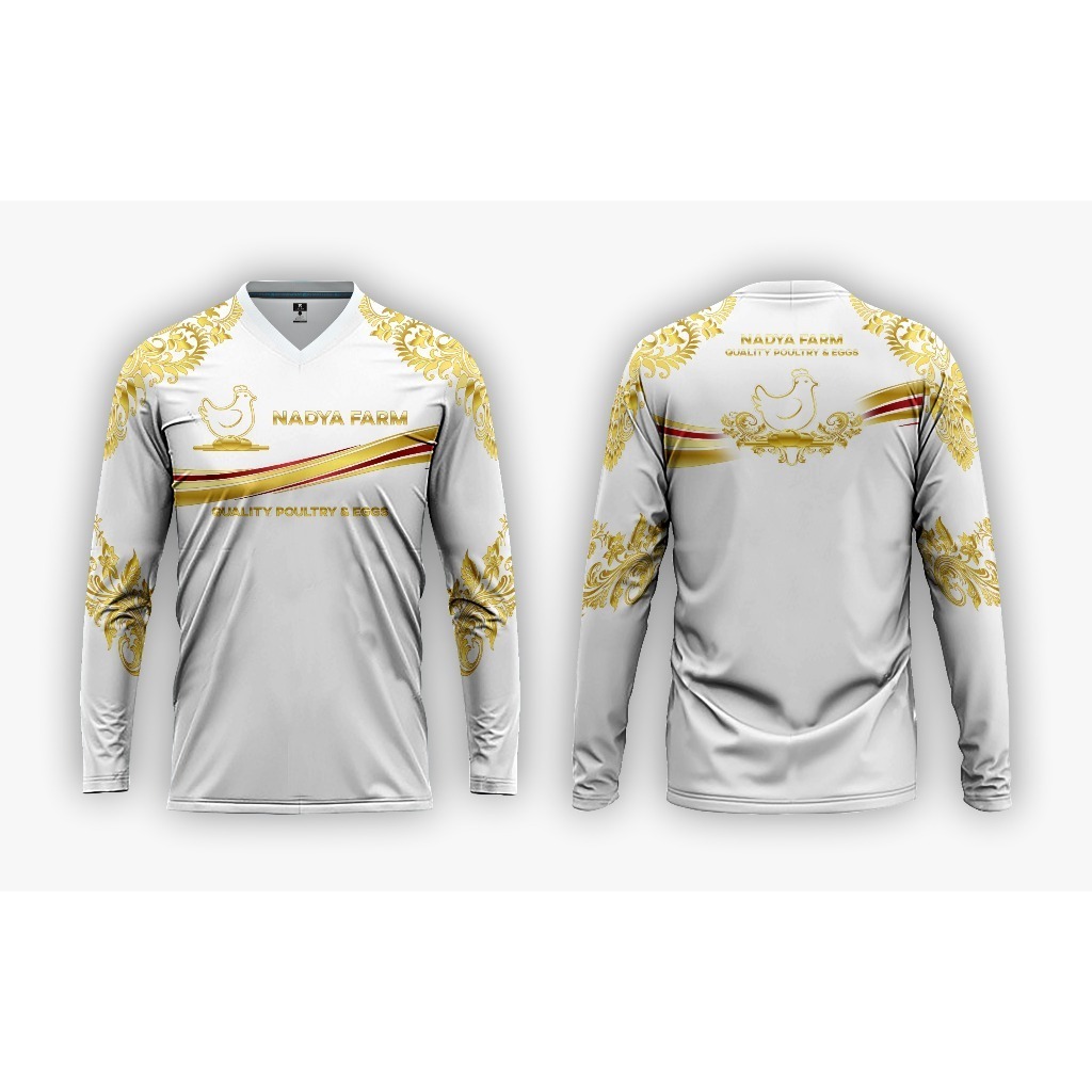 Jersey Custom KOMUNITAS PETERNAK - 001 PUTIH GOLD PANJANG
