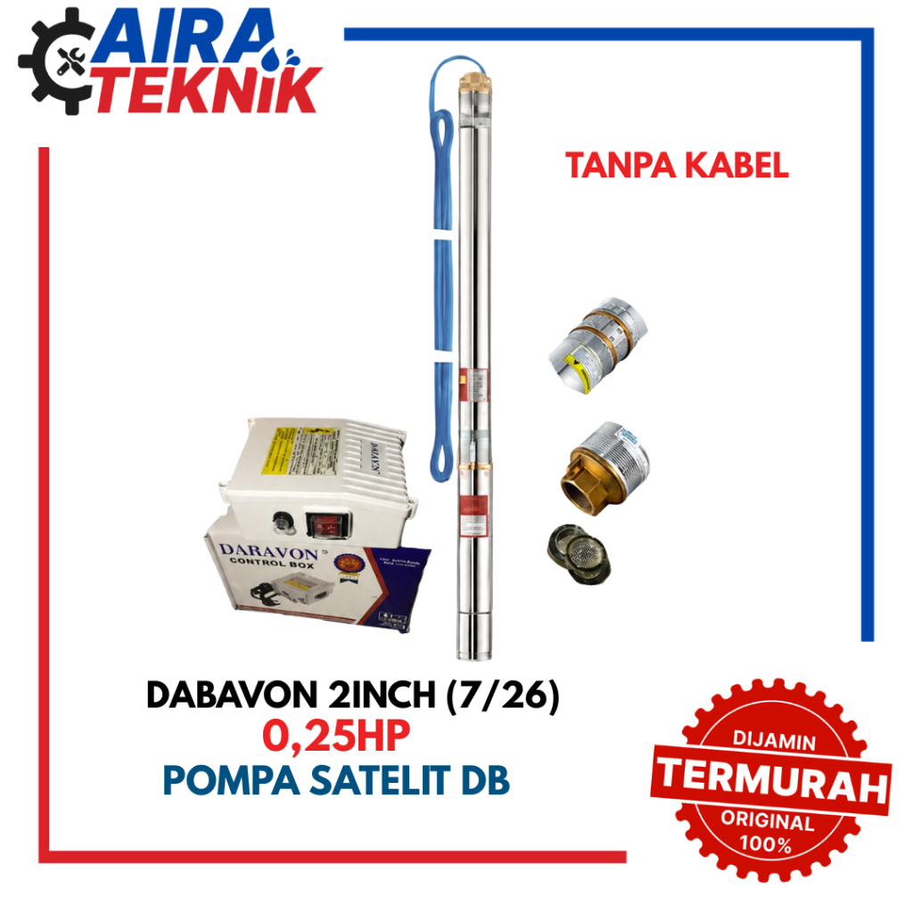 [SATELIT] POMPA SATELIT DABAVON 2IN 0.25HP TANPA KABEL 7/26