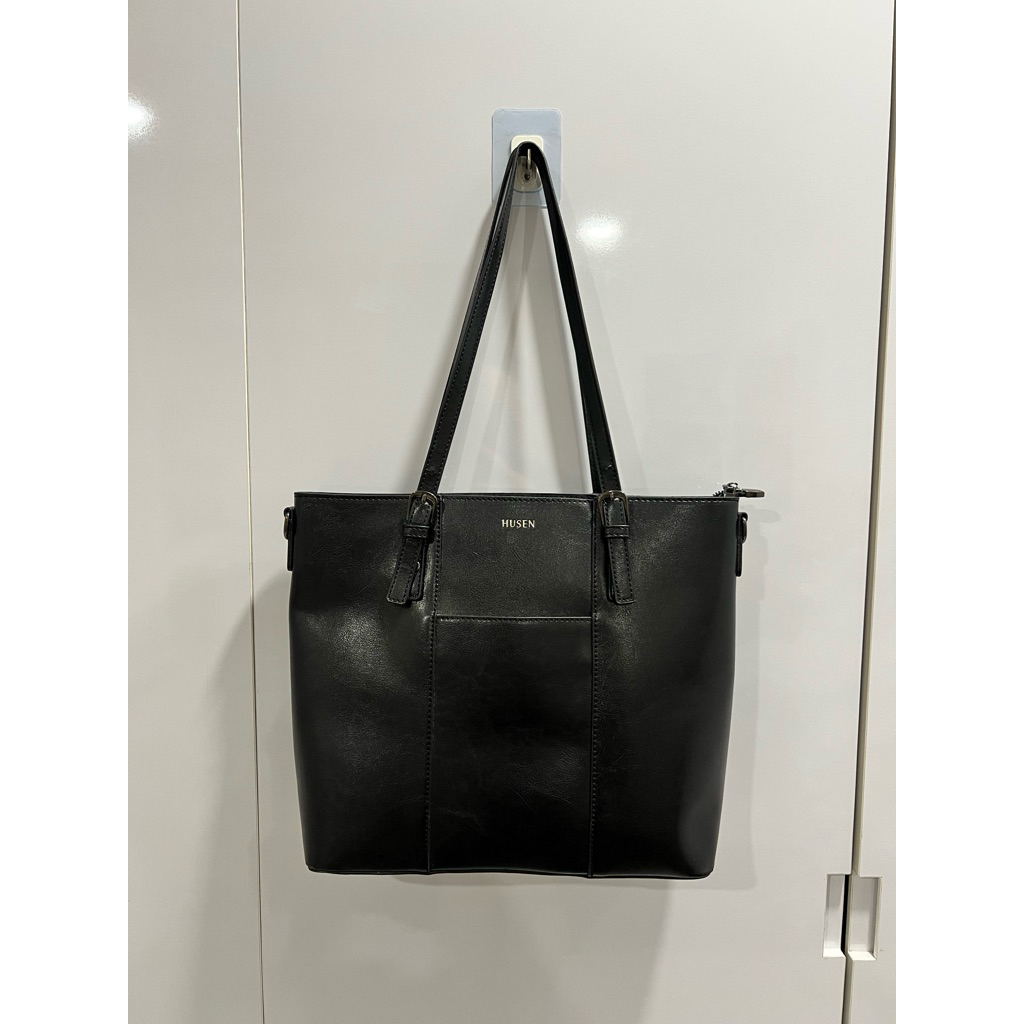 Preloved HUSEN Totebag Wanita Sabhira Bag Tas Kerja Kuliah Jinjing Shoulder Bag Resleting