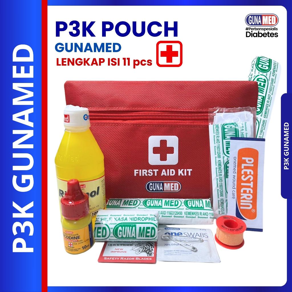 [TERLARIS] P3K POUCH + ISI / P3K POUCH ISI 11 LENGKAP / KOTAK P3K LENGKAP / P3K