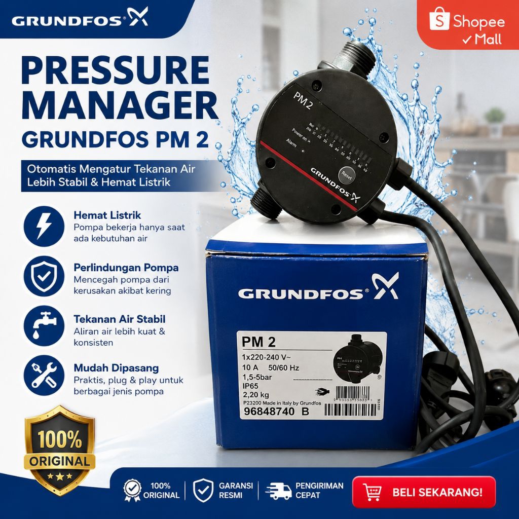 Otomatis Pompa Booster Grundfos Pressure Manager PM2/ Grundfos PM2