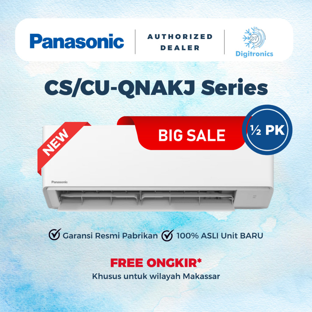 AC Panasonic 1/2 PK QN5AKJ | Powerful dan EcoTough | Digitronics Makassar