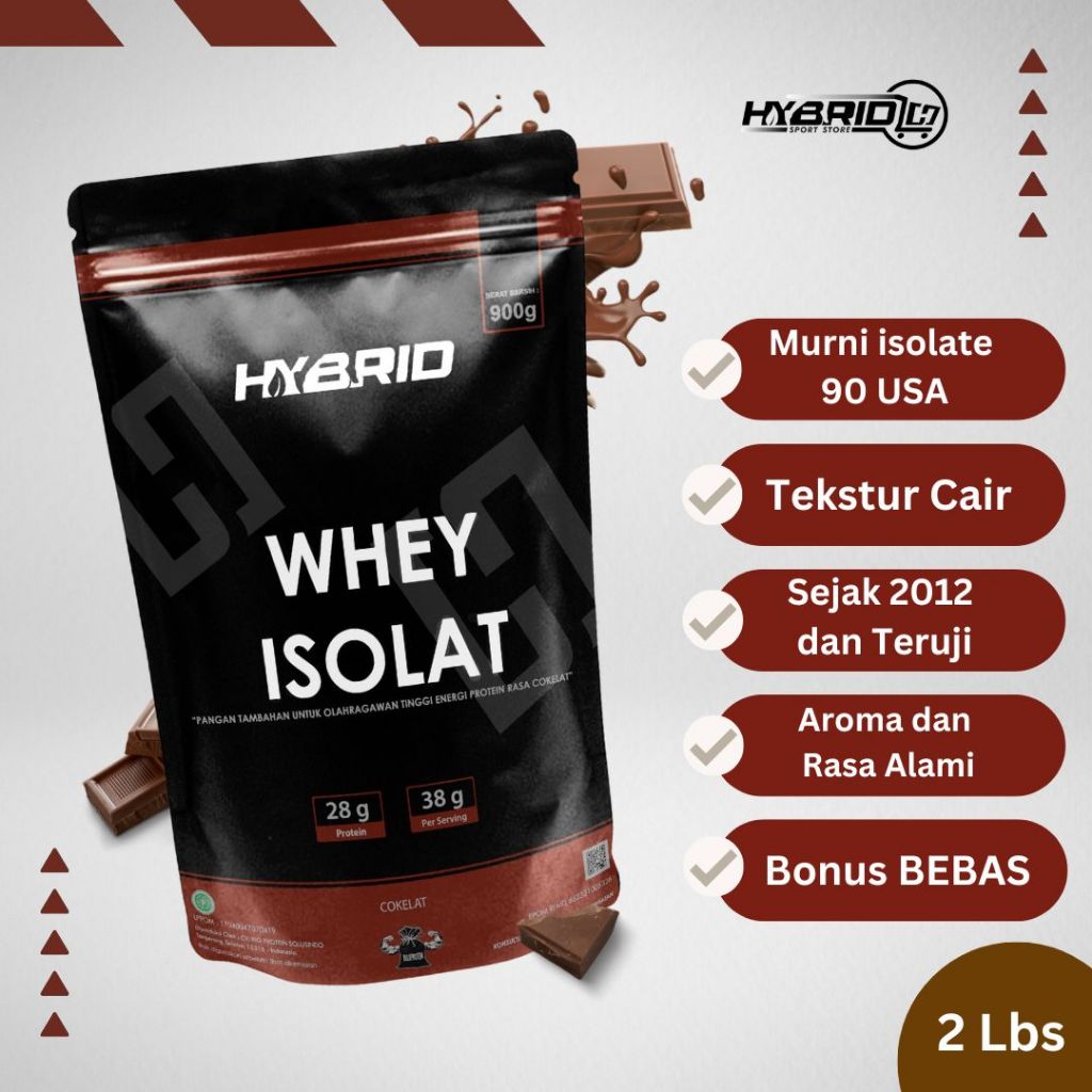 susu whey isolate hybrid 6lbs suplemen fitness gym olahraga