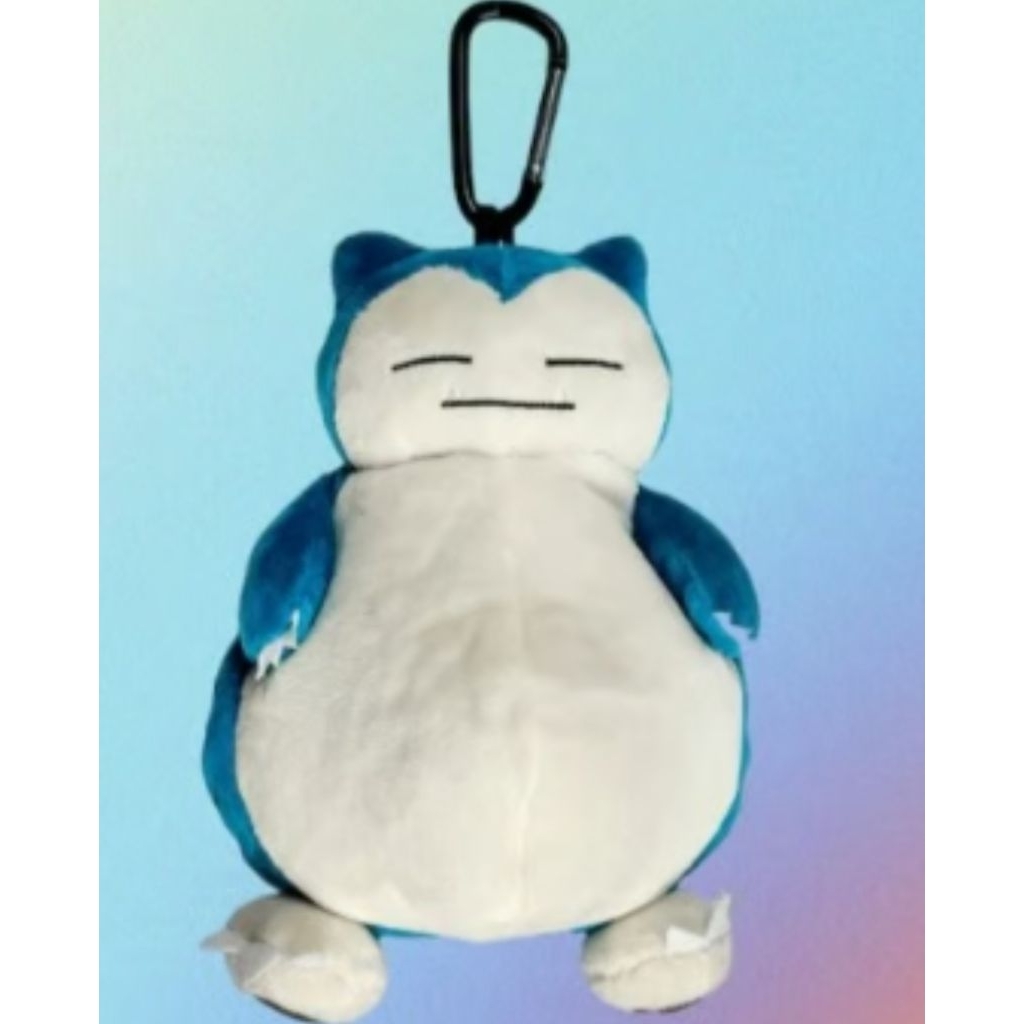 Pokemon Snorlax Plush 6 Inch Pouch with Carabiner  (Merchandise) pokemon snorlax pouch zipper