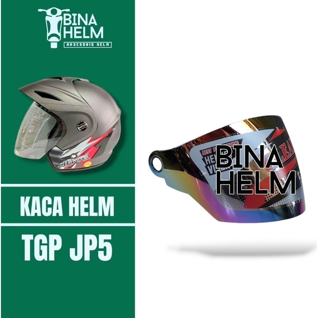 Kaca Helm TGP JP5 Visor Helmet Tgp Jp5 Bening Hitam Pelangi