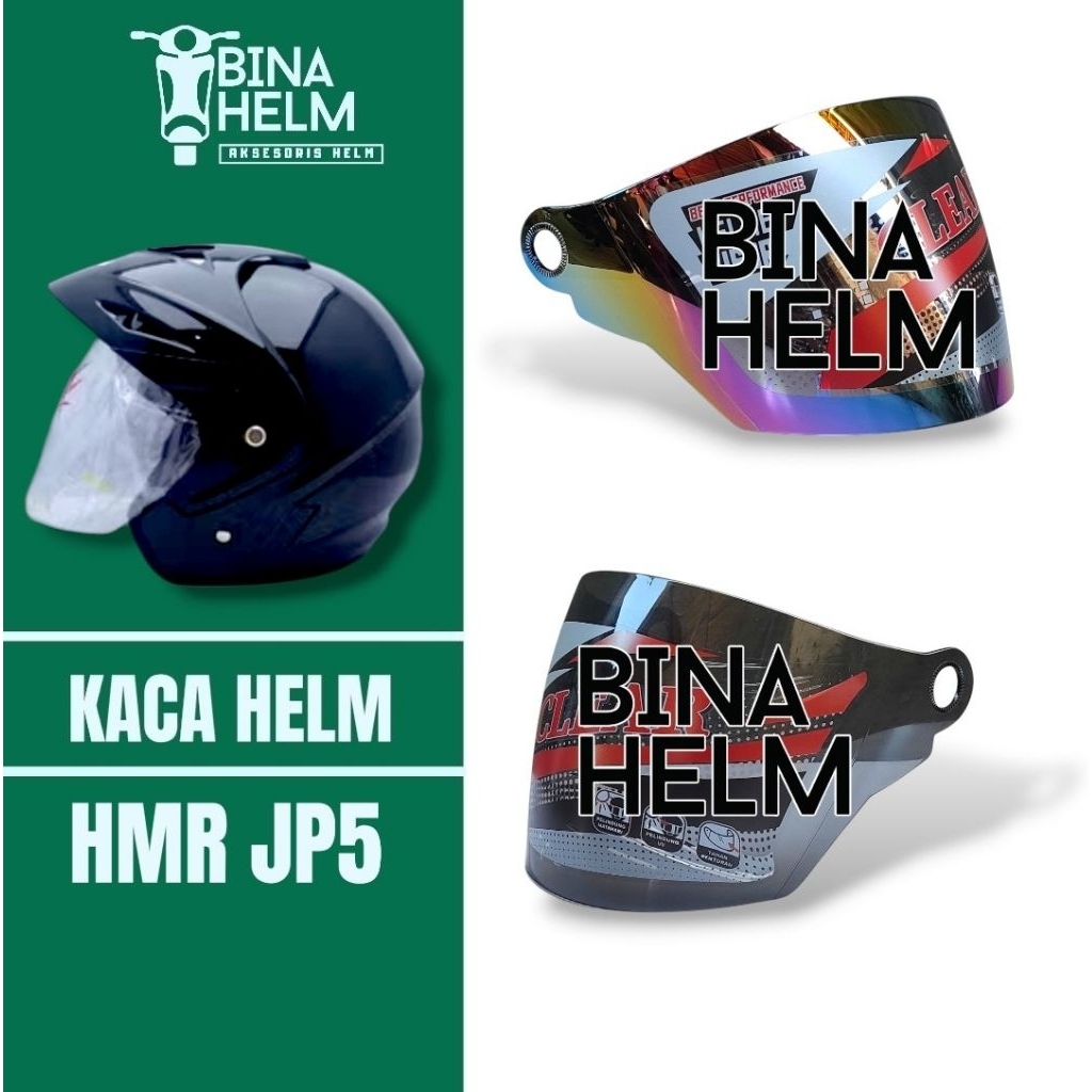 BINAHELM Kaca Helm HMR JP5 Visor Helmet Hmr jp5 warna Bening Hitam Pelangi