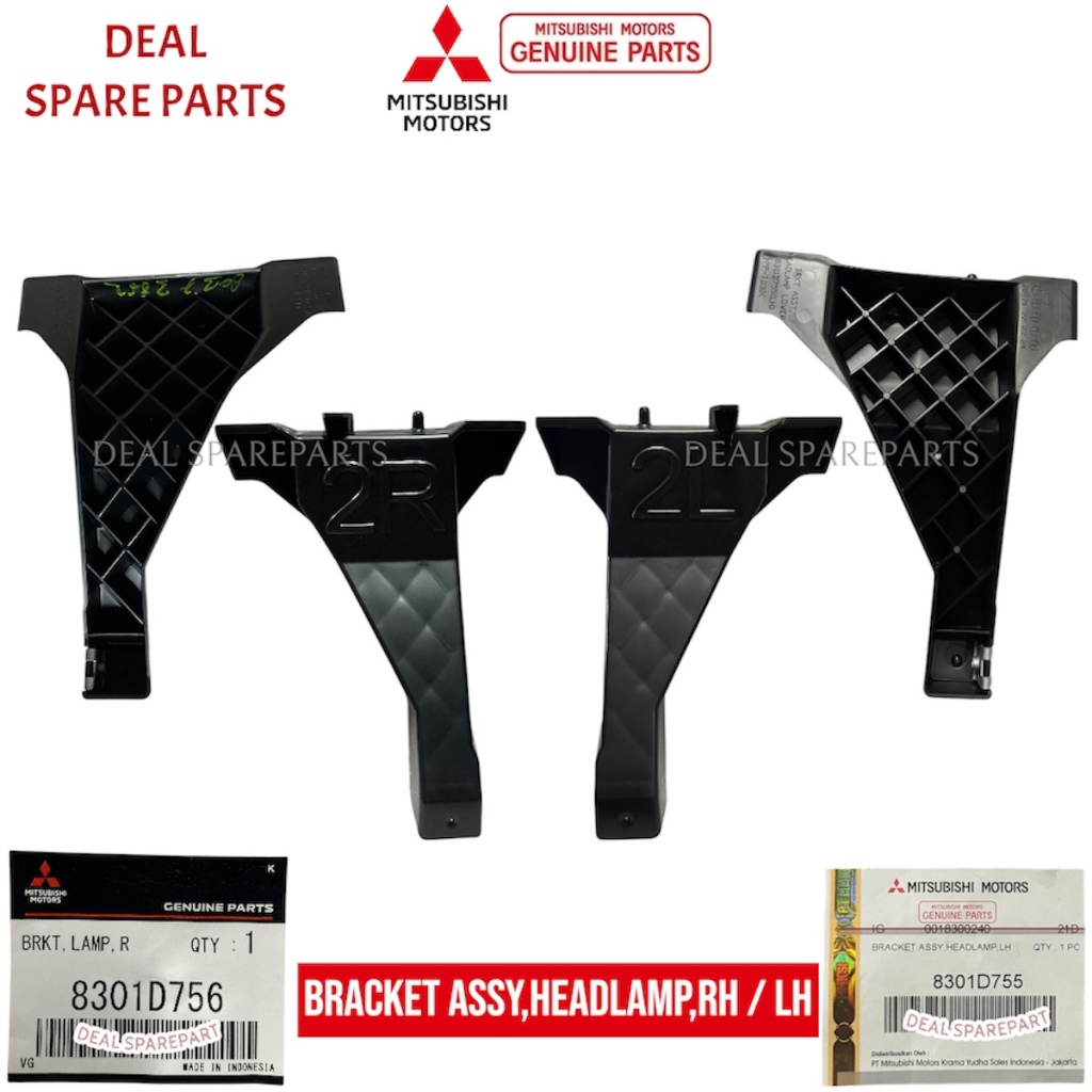 Bracket Breket Headlamp Head Lamp Original Mitsubishi New Xpander 8301D755 8301D756
