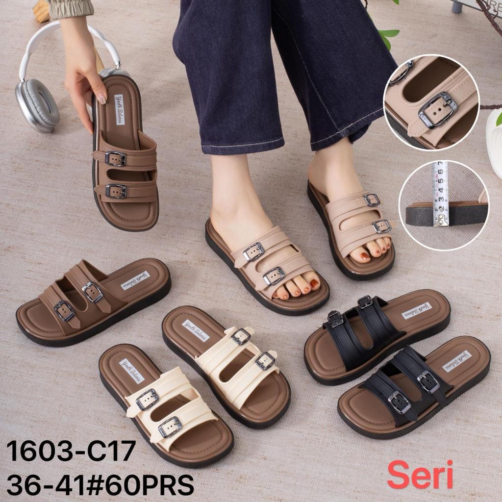1603-C17 Sandal Slop Youth Balance Wanita | Sandal Selop Wanita Jelly Empuk | Sandal Jelly  Sendal K