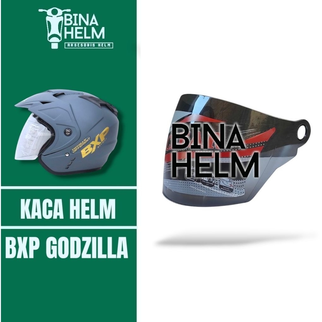 BINAHELM Kaca Helm BXP GODZILLA Visor Helmet BXP GODZILLA Warna Bening Hitam Pelangi