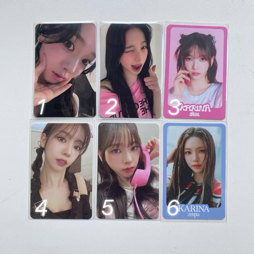 PC KARINA AESPA OFFICIAL PHOTOCARD ALBUM RICH MAN QQ MUSIC 3 4 5 STAR NINGNING WINTER GISELLE LD POB