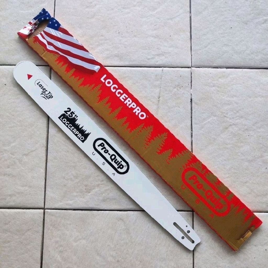 Bar Chainsaw PRO-QUIP 22 Inch Logger Pro Bar Laser Gergaji Potong Kayu Chainsaw 22 Inch Logger Pro O
