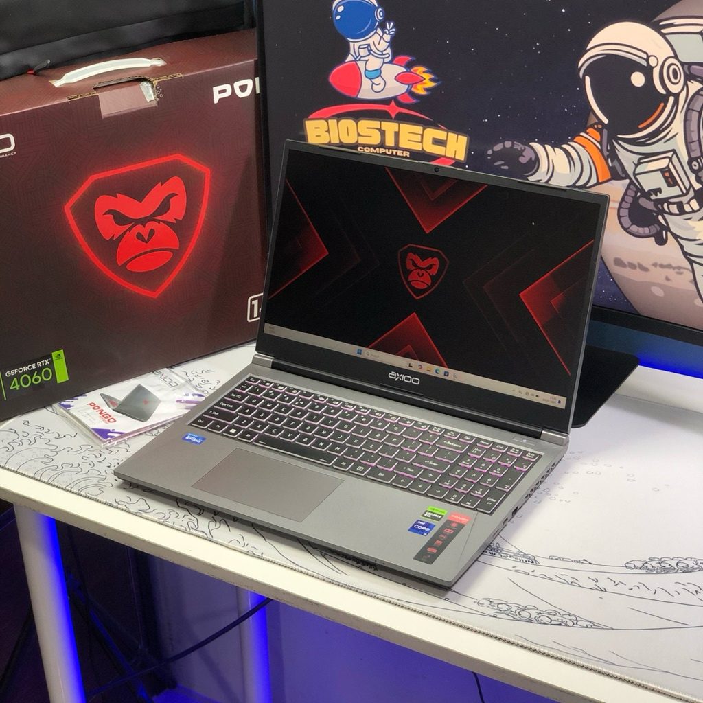 AXIO PONGO 960 i9-13900H RTX 4060 8GB 16GB 1TB SSD 15,6 144zh 100%Srgb WINDOW11 GARANSI ON SEPTEMBER