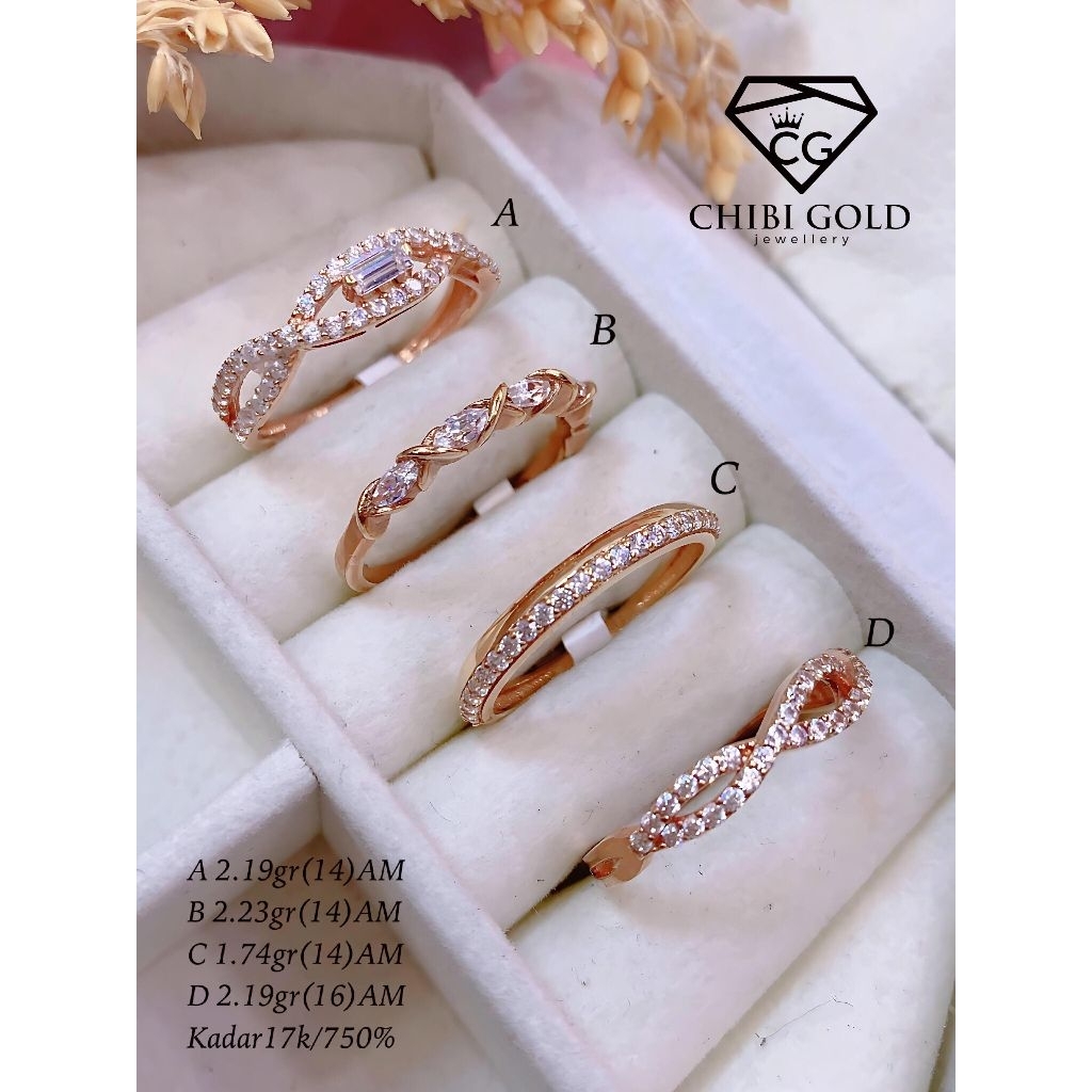 CHIBI GOLD - Cincin emas 750 kadar 17K - chibi gold jawellery