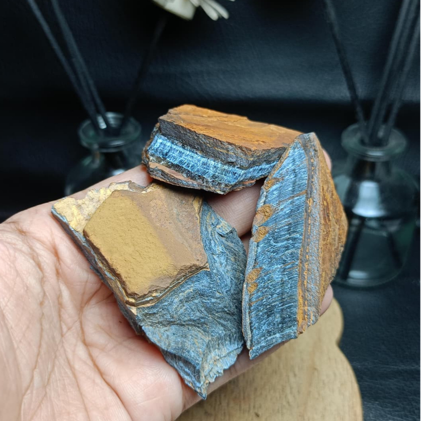 Batu Natural Rough Blue Tiger Eye (13) Batu Asli Alam