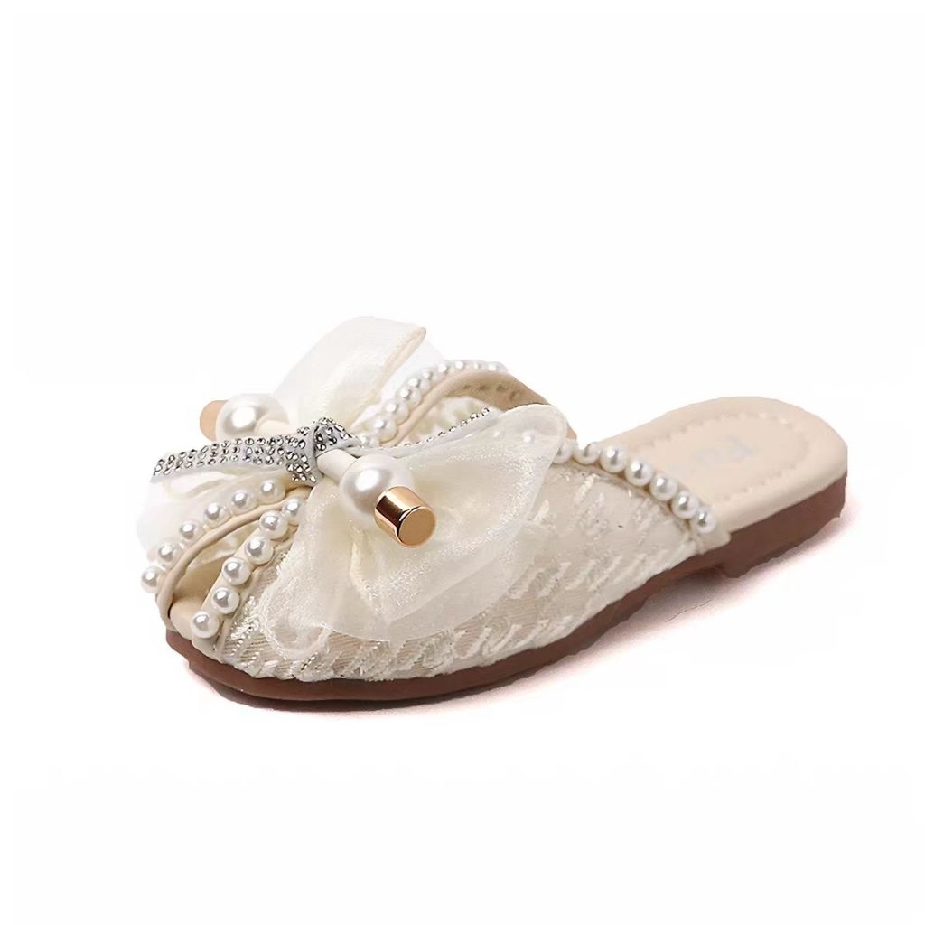26-36 RIBBON LACE MULES SANDAL ANAK PEREMPUAN LACE