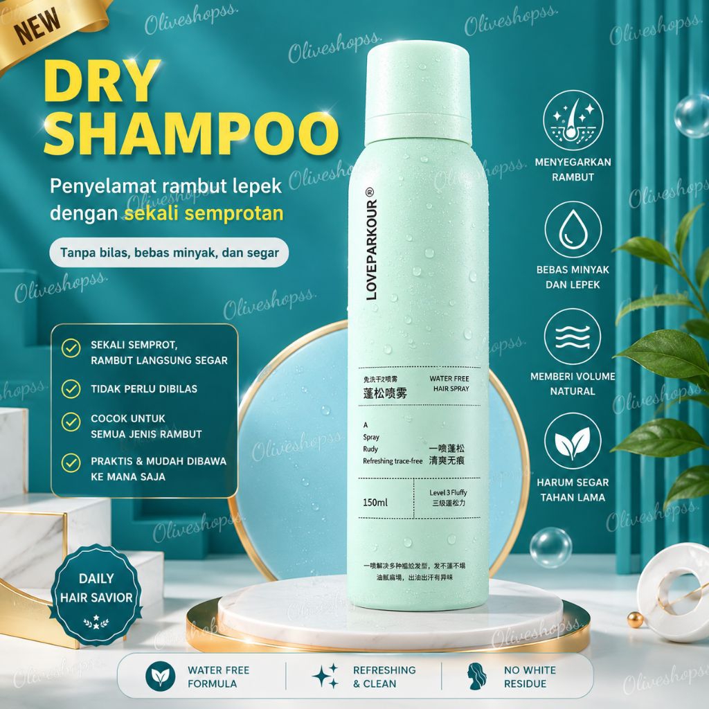 Dry Shampoo Semprotan Rambut Kering Untuk Mengembangkan Rambut Berminyak