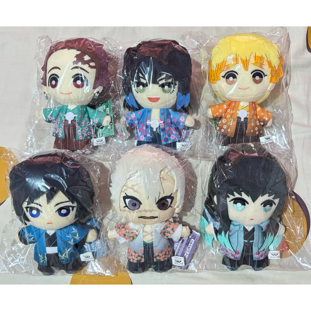 Official Demon Slayer Muichiro Giyuu Sanemi Inosuke Zenitsu Tanjiro Tomonui kimono/yukata plushie ba
