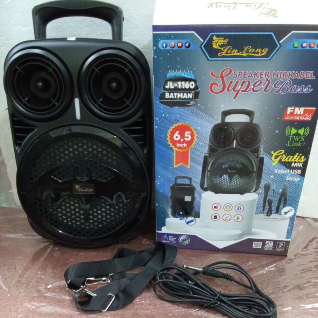 Speaker Bluetooth Jinlong JL-1160 Batman 6.5"