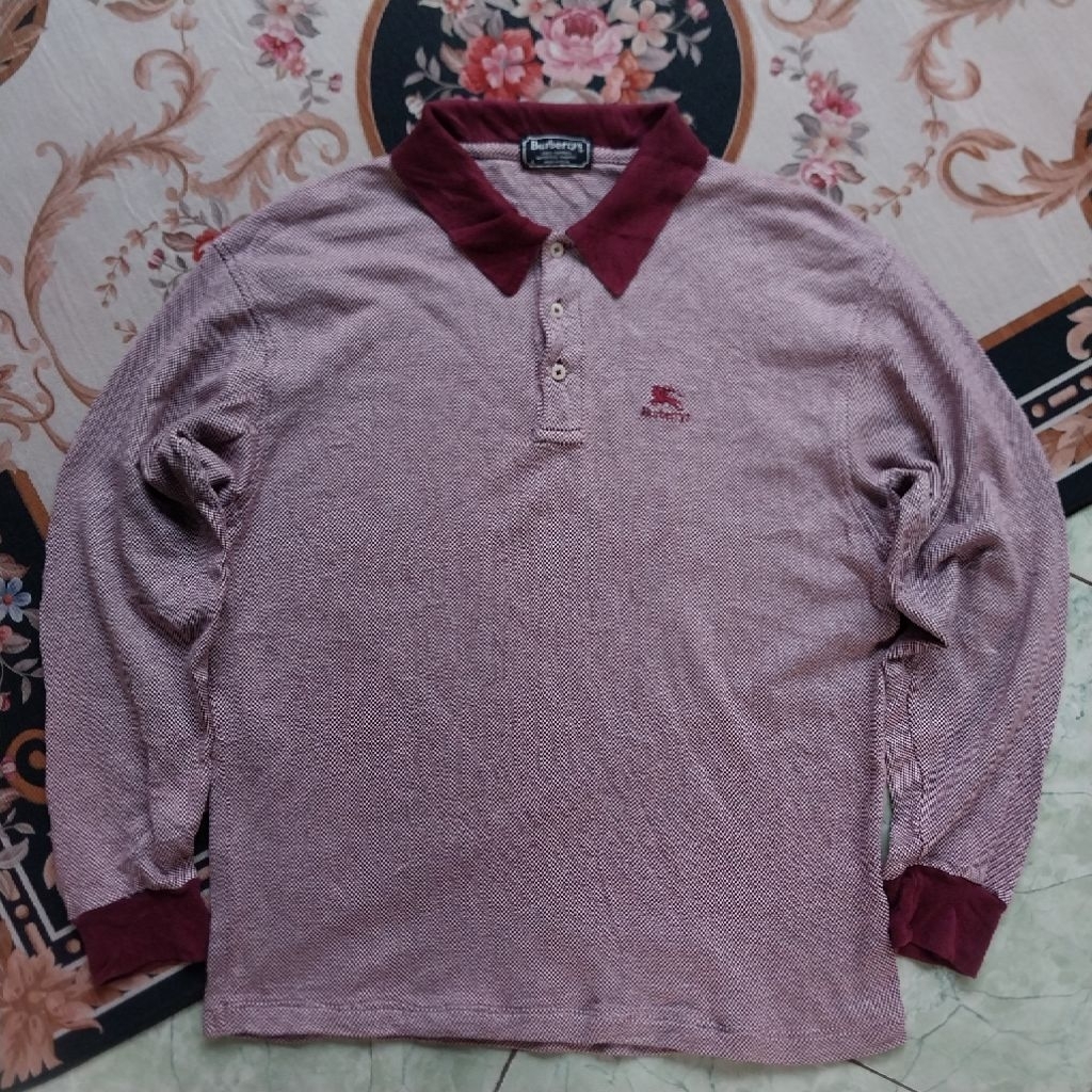 burberrys vintage USA poloshirt longsleeve second bekas