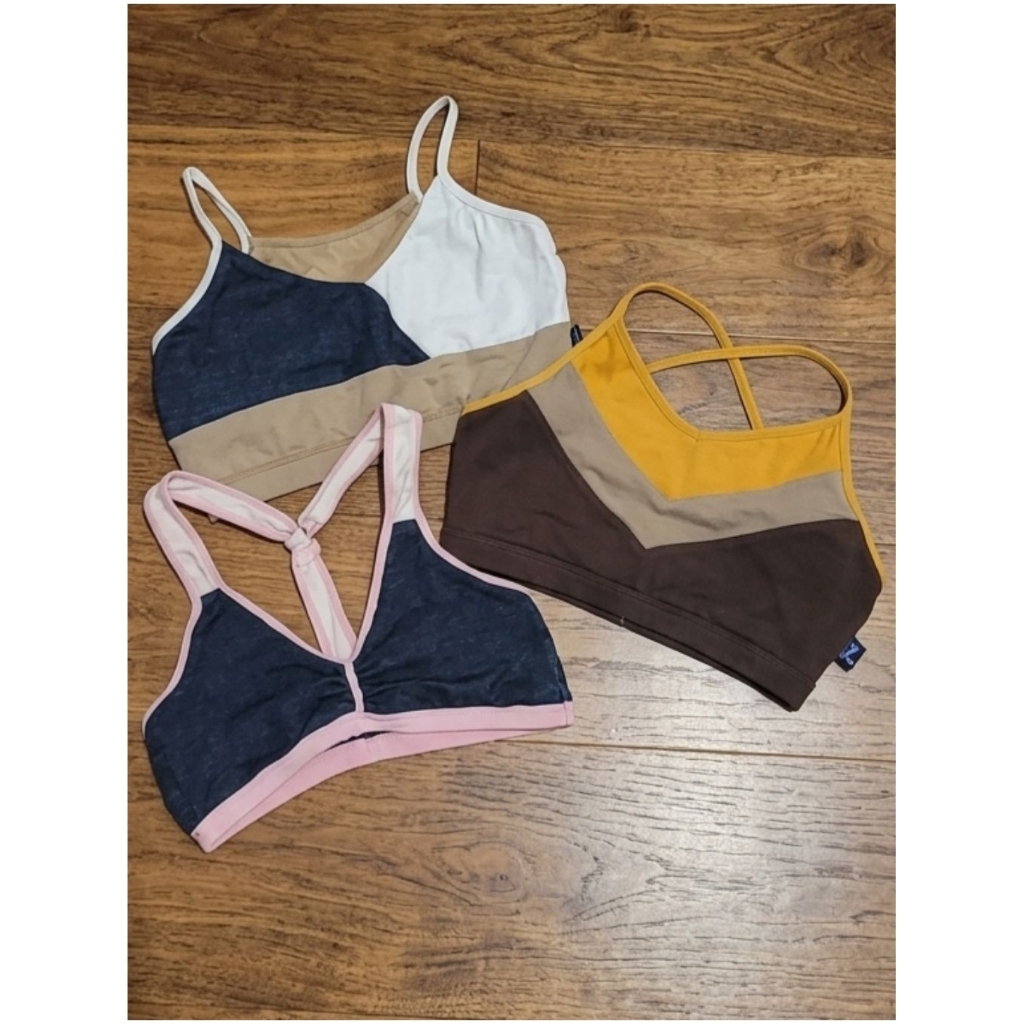 Paket Isi 3 Crop Top Atasan Senam Preloved