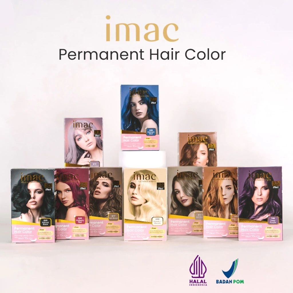 Imac Permanent Hair Color | Semir Rambut | Pewarna Rambut Awet Tahan Lama | Tidak Membuat Rambut Rus