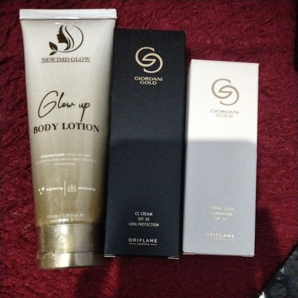 IMD BODYLOTION & GG CCREAM SPF 30, FOUNDATION SPF25 (ORIFLAME)