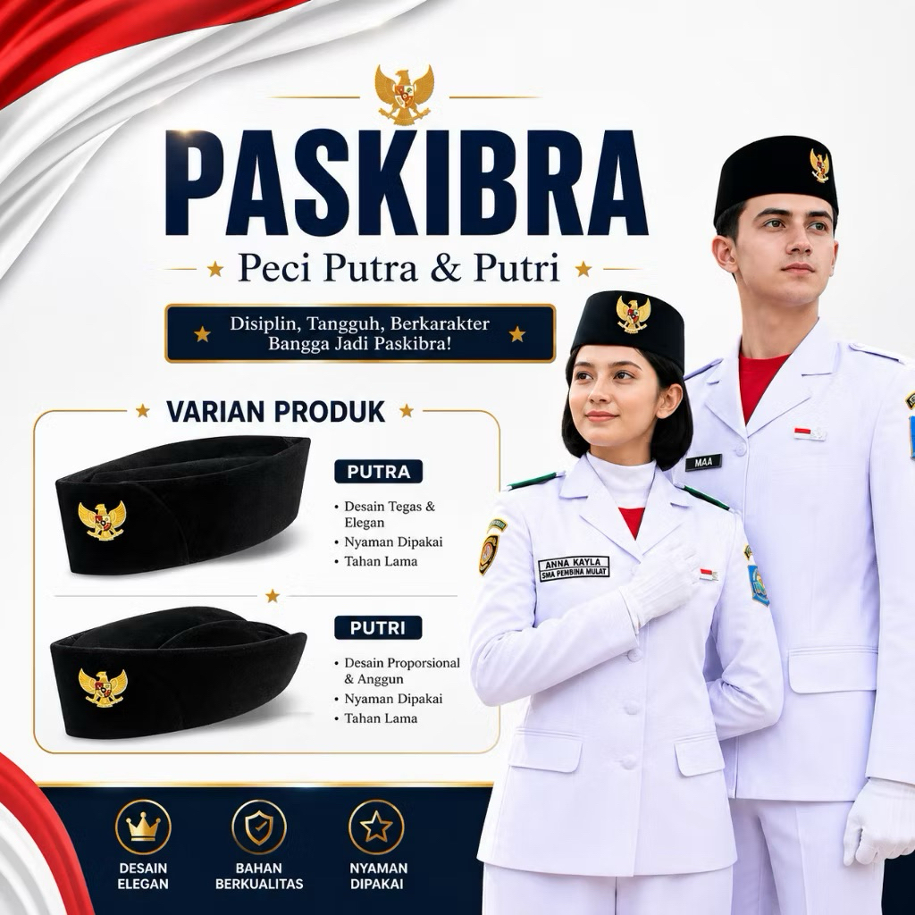Peci Paskibra Putra Putri logo garuda
