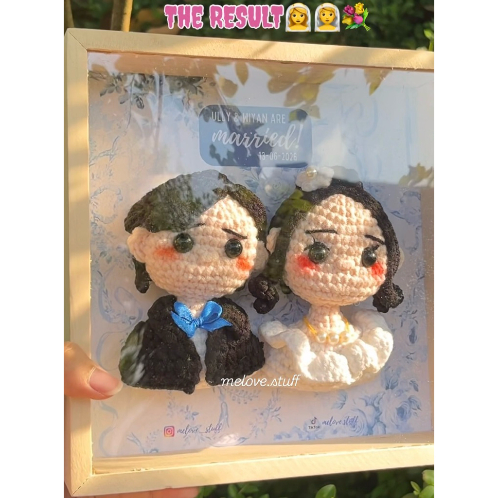 Amigurumi - boneka rajut setengah badan / half body - boneka pernikahan - boneka wisuda - boneka hal