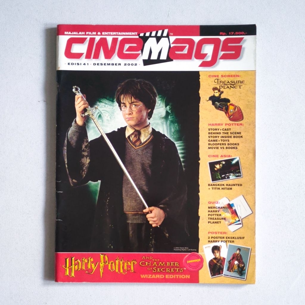 Majalah CINEMAGS Edisi 41- Desember 2002 - Wizard Edition Harry Potter and The Chamber of Secret