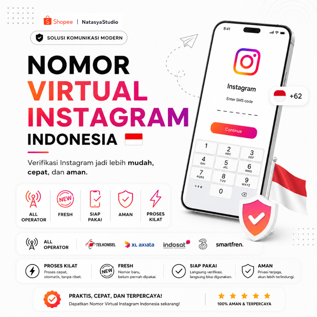 NOMOR VIRTUAL INSTAGRAM INDONESIA FRESH OTP IG AKUN IG MURAH BERKUALITAS