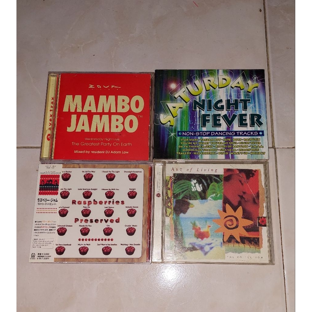 cd kompilasi MAMBO JAMBO (2) / SATURDAY NIGHT FEVER / RASPBERRIES PRESERVED / ART OF LIVING THE COLL