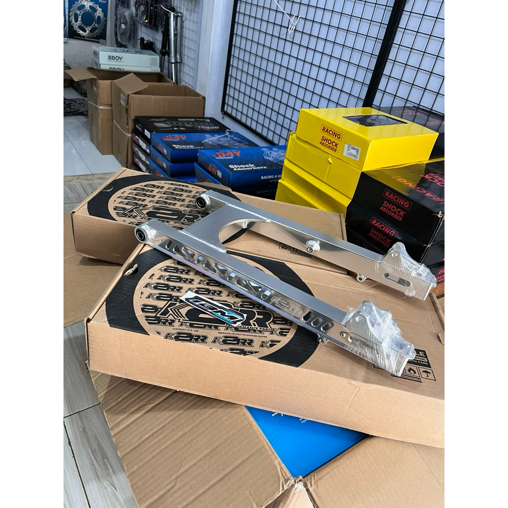 SWING ARM AREM K2RR V2 JUPITER Z FULL CNC,ARM JUPITER Z ALUMUNIUM K2RR CNC SILVER