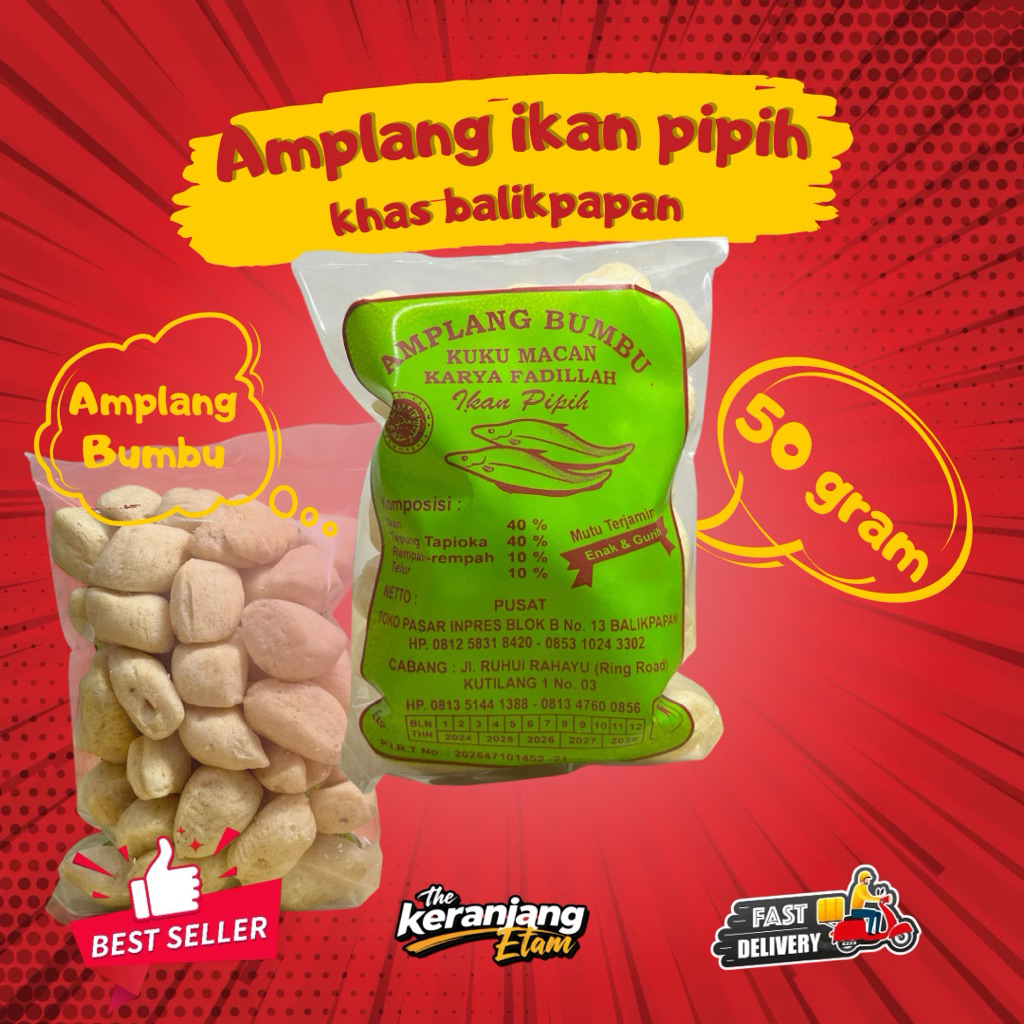 Amplang Ikan Pipih Khas Balikpapan - Amplang Bumbu Best Seller Gurih Renyah