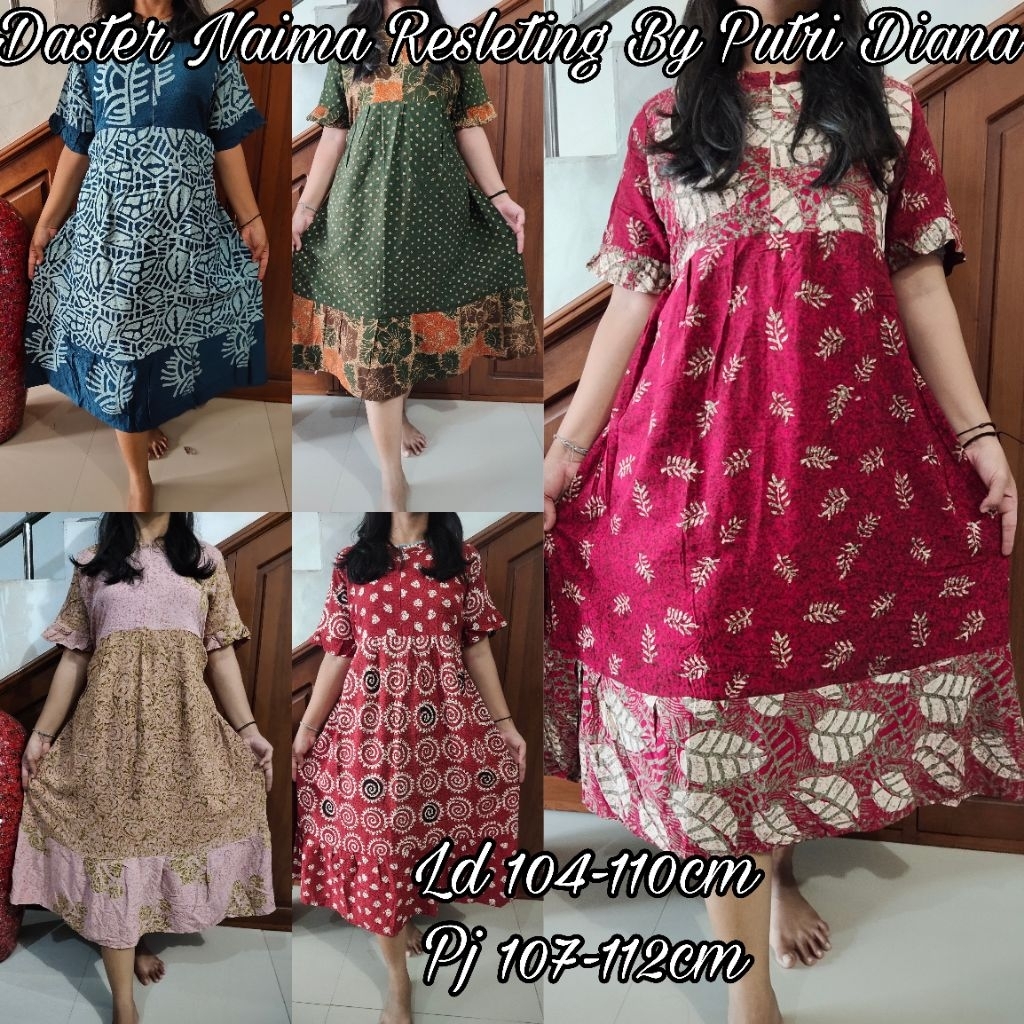 Daster Naima Resleting By Putri Diana