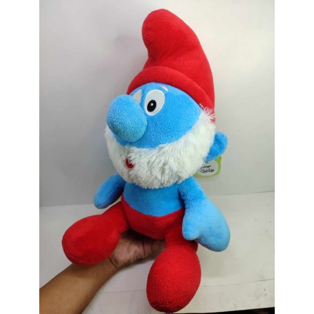 boneka the smurfs papa smurf original uk besar