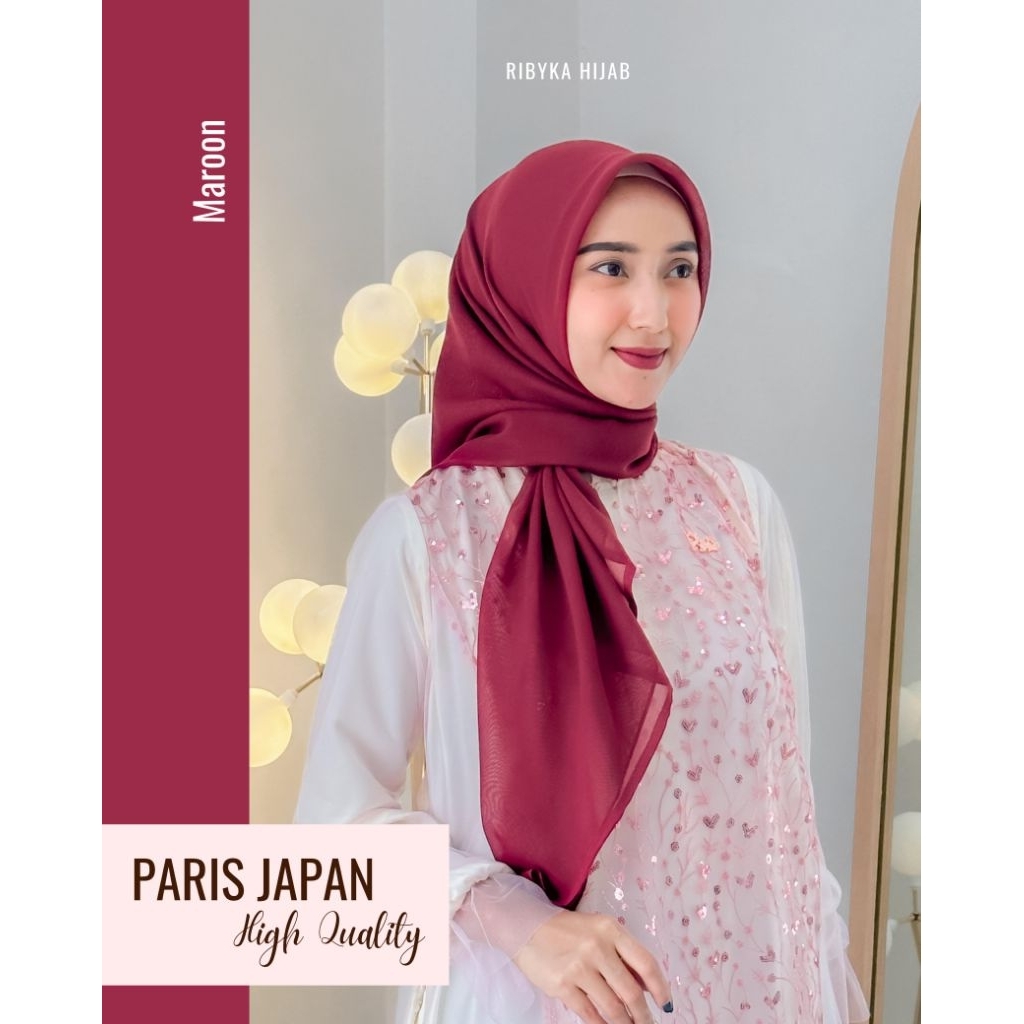 Ribyka Hijab Segiempat Paris Japan Premium
