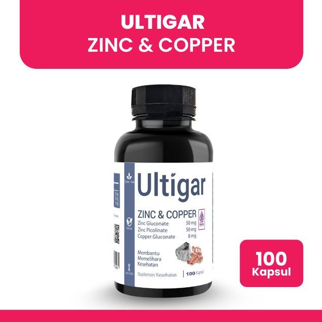 Promo Ultigar Zinc & Copper Isi 100 Kapsul - Suplemen Kesehatan