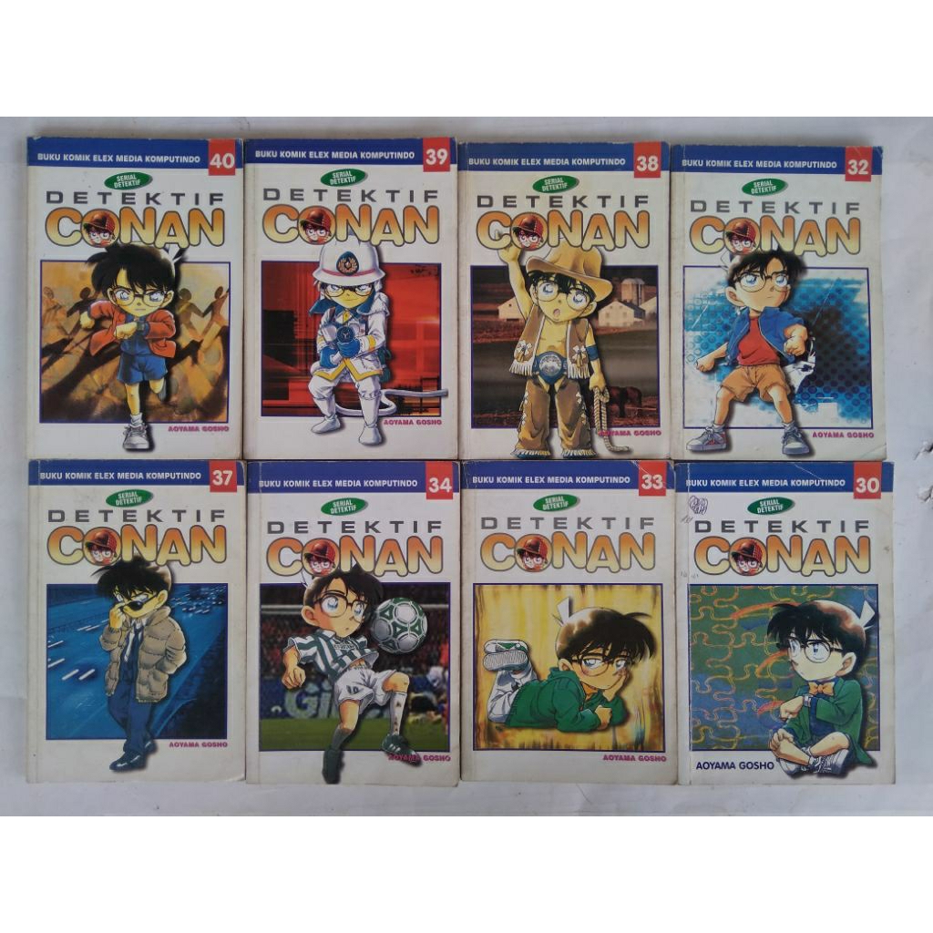 Komik Detektif Conan (serial detektif) vol. 2, 5, 7,10,11,16,20,27,27, 30, 30,32,33,34,37,39,40 < El
