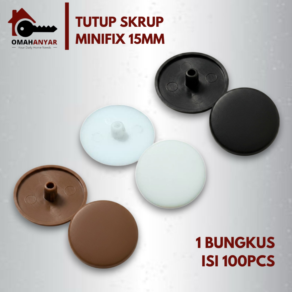 Tutup Skrup Sekrup Cover Minifix Olimpik MF-15 1 bks isi 100