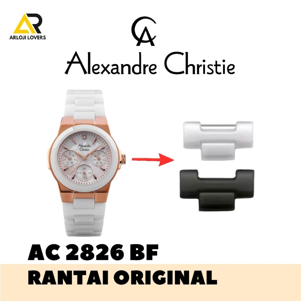 Sambungan Rantai Jam Alexandre Christie AC2826BF Original