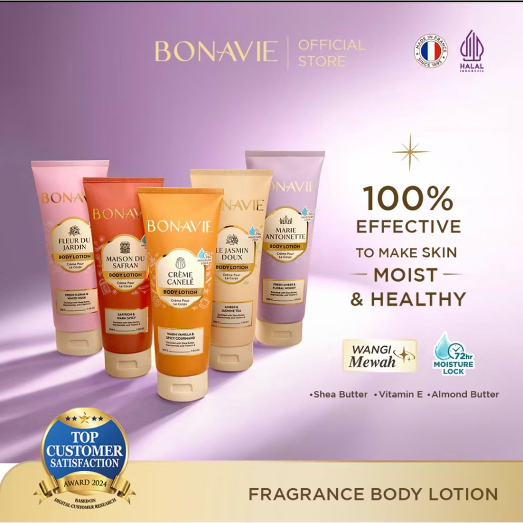 BONAVIE body lotion fragance body cream wangi lotion wangi parfum 200ml NEW