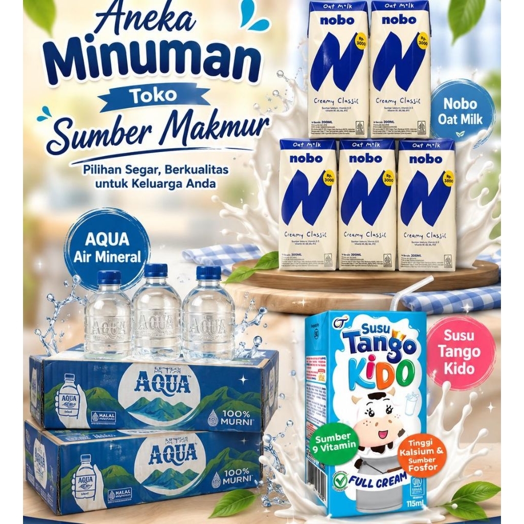 ANEKA MINUMAN KEMASAN NOBO AQUA TEH RIO