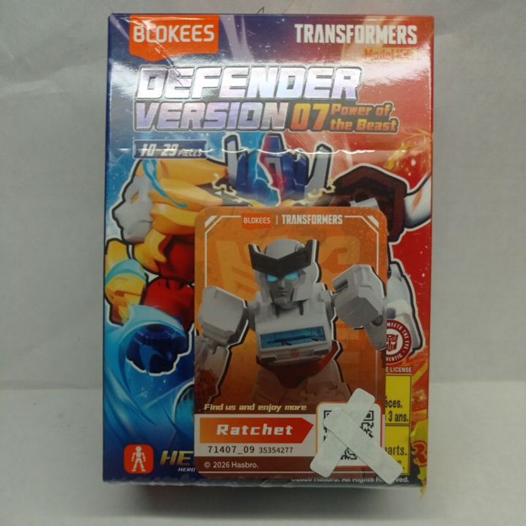 blokees transformers defender version 7 ratchet plus coin