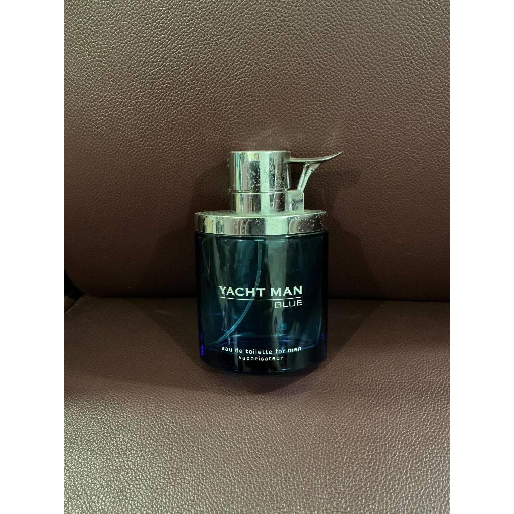 Botol bekas parfum Yacht Man Blue 100 ml/ Botol parfum bekas pria