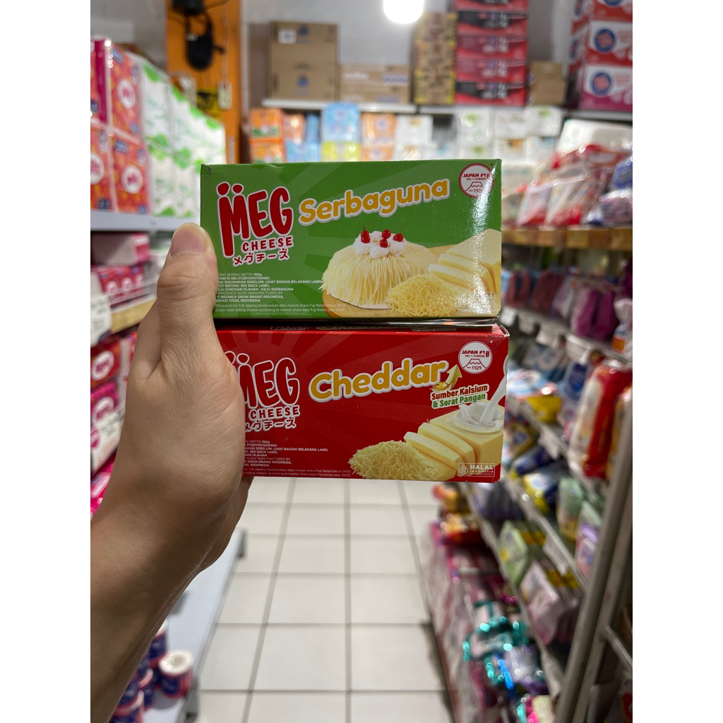 Meg keju parut 160g - meg keju cheddar - meg keju serbaguna