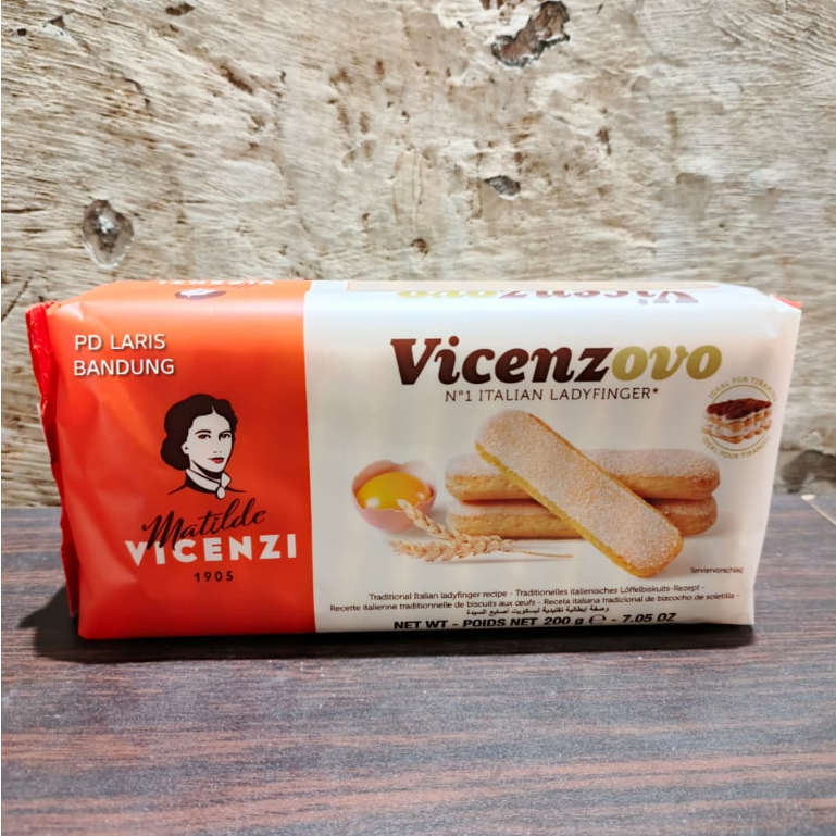 Biskuit Lady Finger Vicenzovo 200gr - Renyah, Ringan, Tanpa Pengawet HALAL