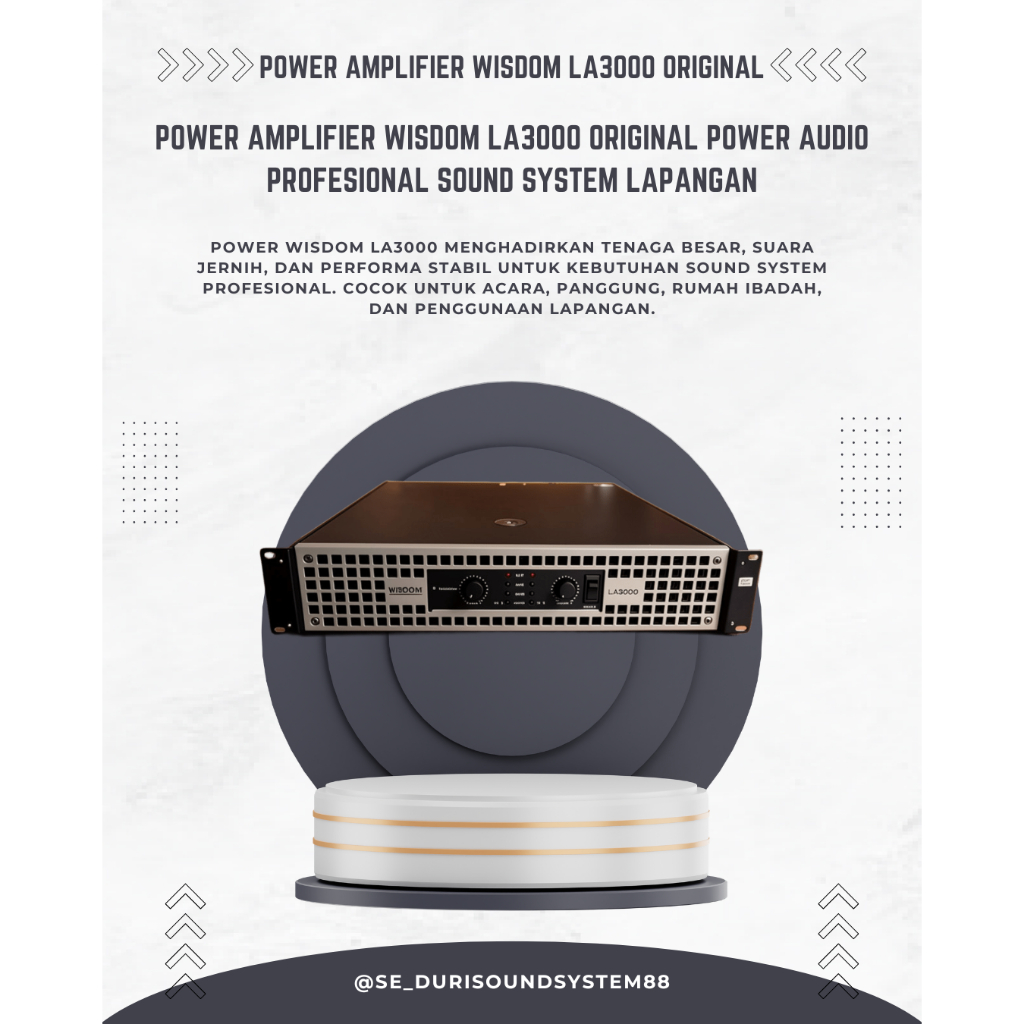 Power Amplifier Wisdom LA3000 Original Power Audio Profesional Sound System Lapangan