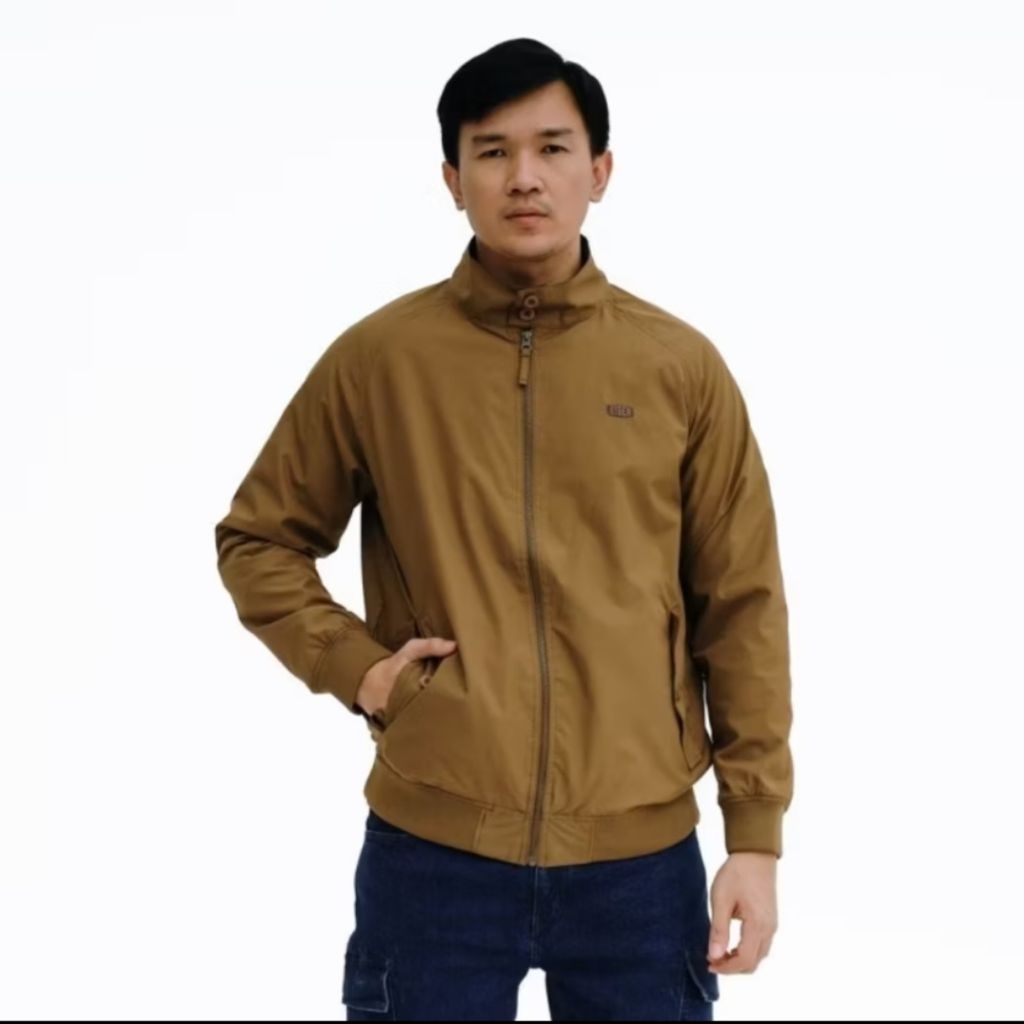 EIGER JAKET PRIA BOULDER HARRINGTON JACKET - BROWN - Preloved Second