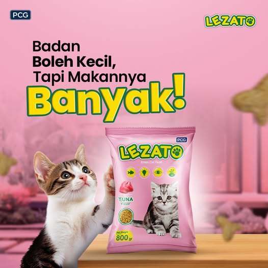 Makanan Kucing Lezato Kitten Rasa Tuna, Lezato Kitten